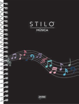 CUADERNO JANDAIA STILO MUSICA PENTAGRAMADO TAPA DURA 20X27CM. 80 HOJAS