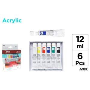 PINTURA ACRILICA ARTIX X 6 COLORES X12 ML.