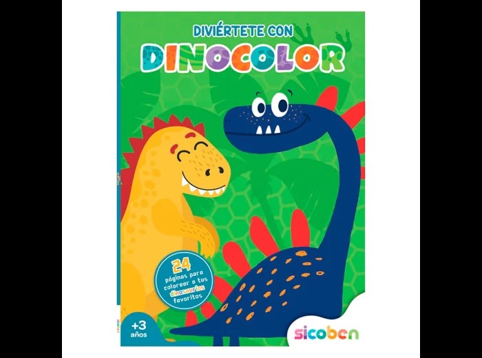 LIBRO DE COLOREAR SICOBEN DINOSAURIOS 2