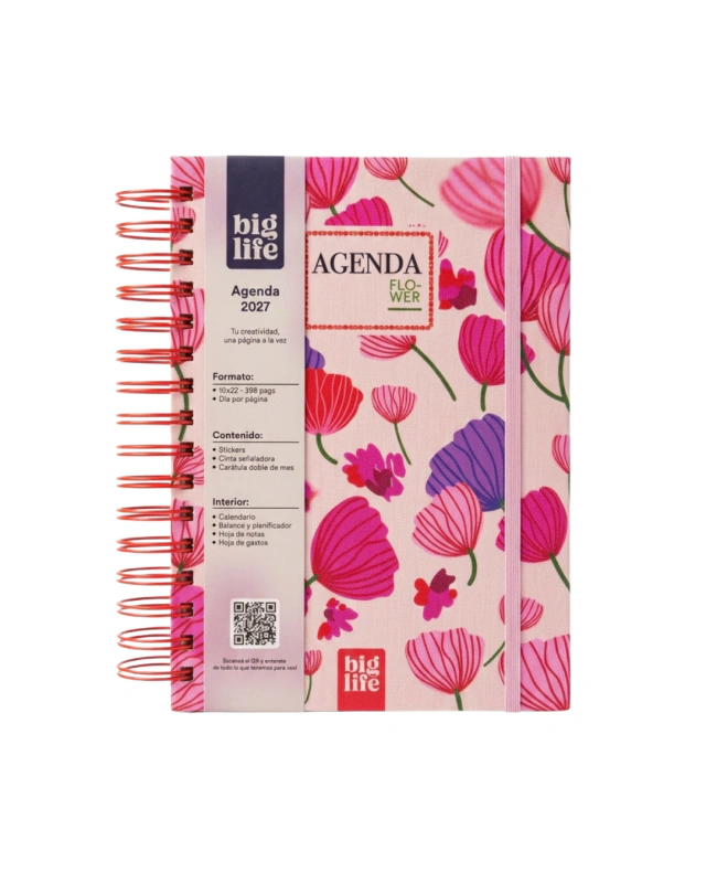 AGENDA BIG LIFE FLOWER DIARIA 16x22CM.