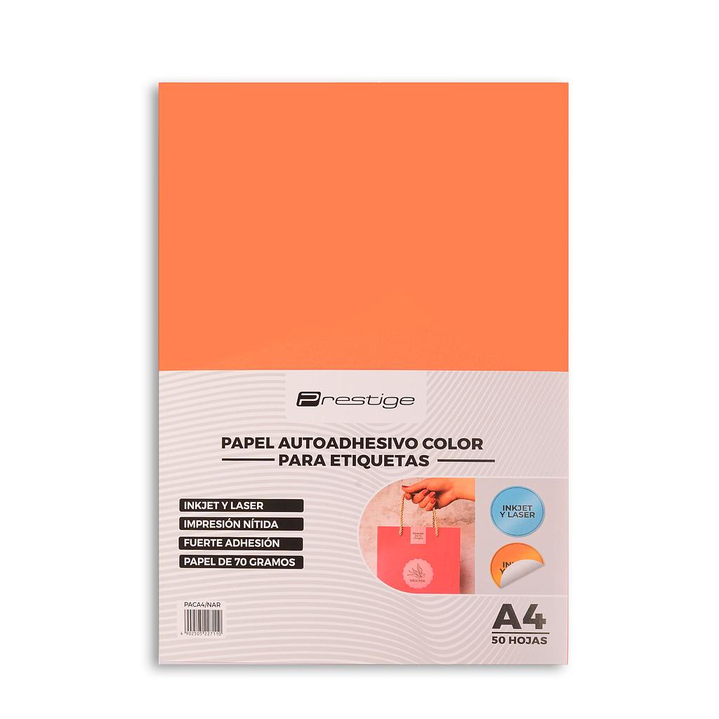 PAPEL ADHESIVO COLOR A4 PRESTIGE X 50 HOJAS
