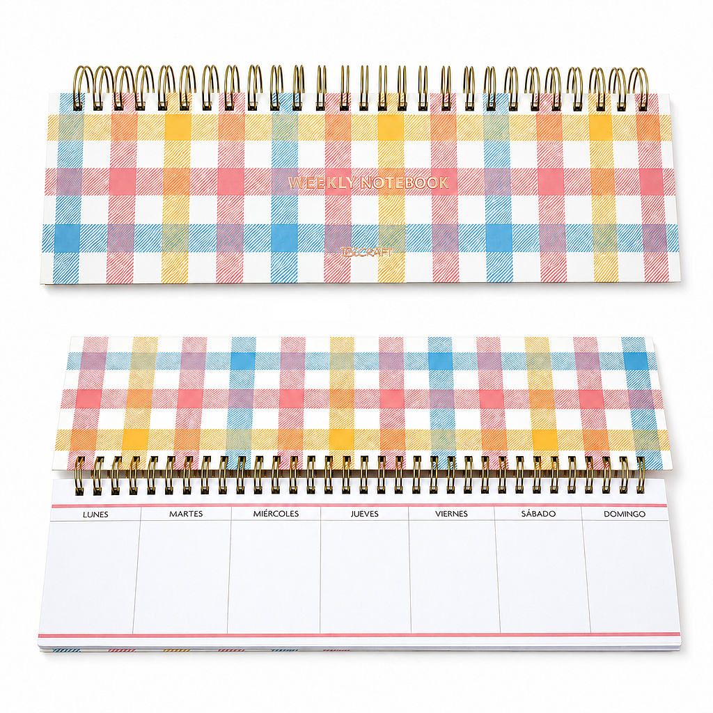 PLANIFICADOR IBICRAFT SEMANAL SOFT CON ESPIRAL 9 X 30CM.