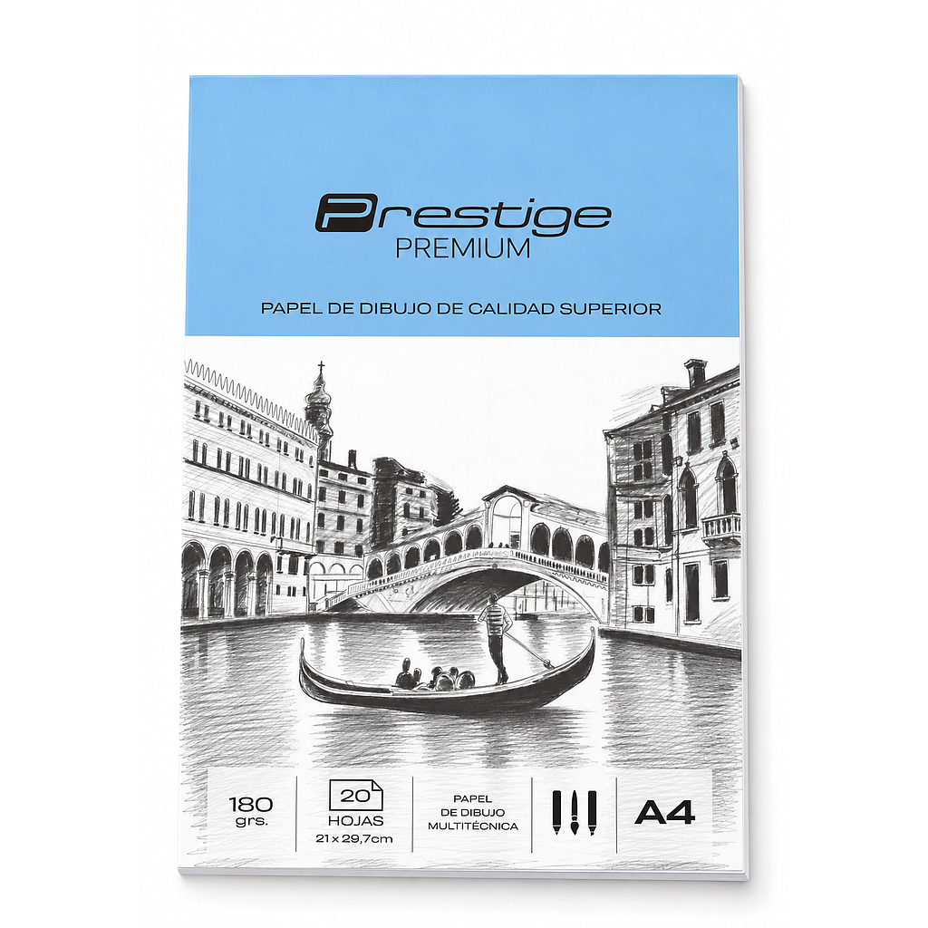 BLOCK PRESTIGE A4 180 GR. X 20 HOJAS