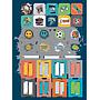 AGENDA JANDAIA PLAYER ONE DIARIA CON ESPIRAL 13x18 CM.