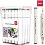MARCADOR SKETCH DELI DOBLE PUNTA X 24 COLORES