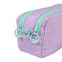 CARTUCHERA IBI CRAFT LILA 2 CIERRES 23x10x9CM.